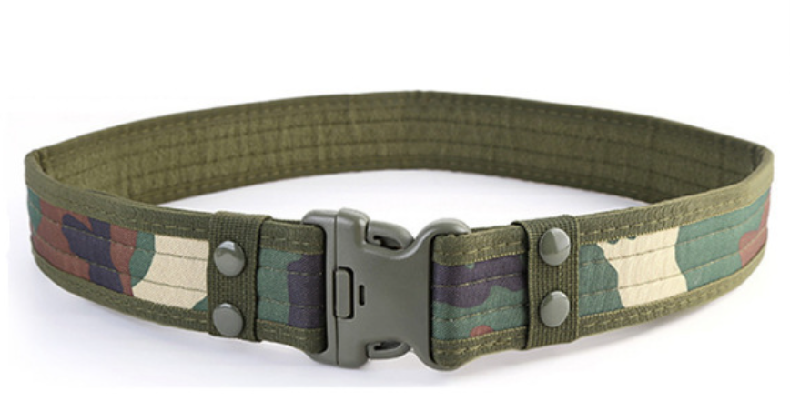 Men's Tactical Canvas Belt — Army Style, Quick Release Buckle