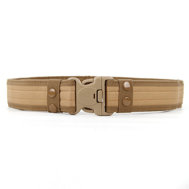 Men's Tactical Canvas Belt — Army Style, Quick Release Buckle