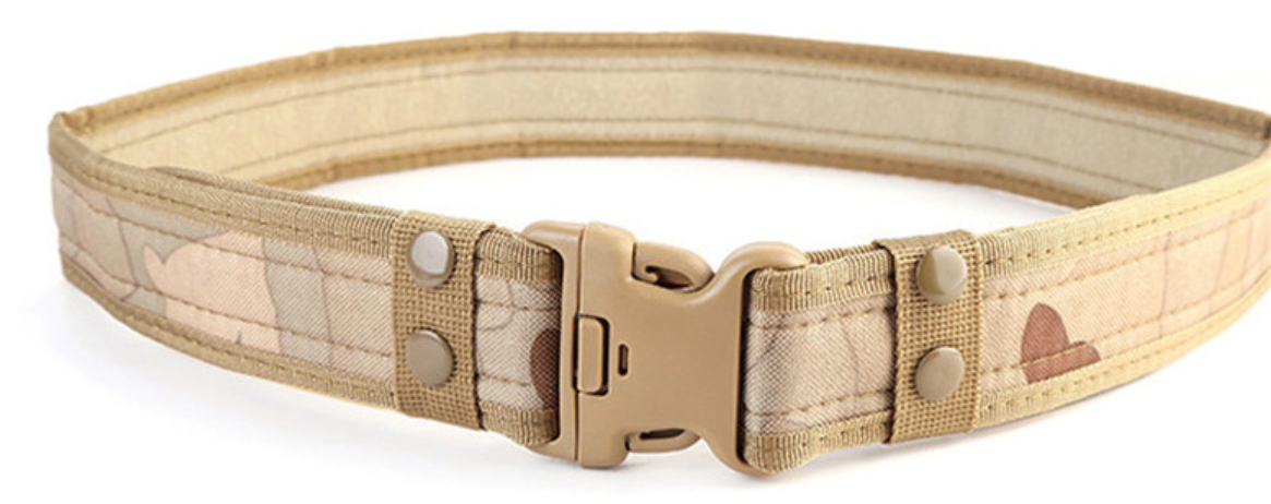 Men's Tactical Canvas Belt — Army Style, Quick Release Buckle