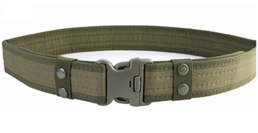 Men's Tactical Canvas Belt — Army Style, Quick Release Buckle
